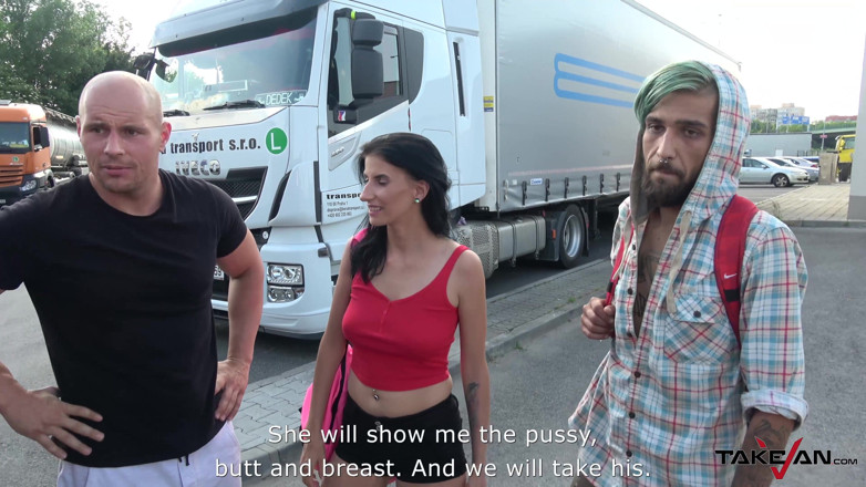 Take Van: She will get a ride, but not without jizz on...