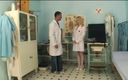 Vintage megastore: Doctor analyze his nurse and patient