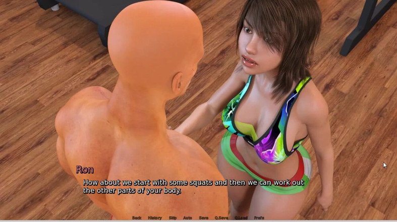 XXX Games Bunk: Laura Lustful Secret - Gameplay - Roleplay - Gym - Bouncing Ass Squat and...