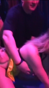 Mature Babe Gangbanged by Horny Studs in Wild Club Orgy