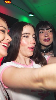Threesome Petite Latinas Turn the Dance Floor Into an Orgy of Strap-ons and Nipple Clamps!