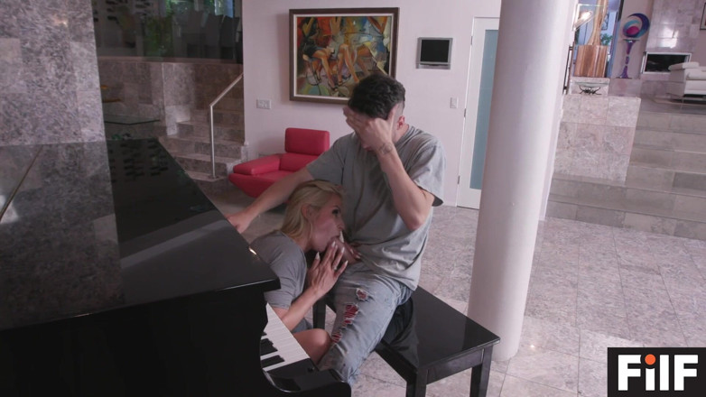 FILF - Father I'd Like To Fuck: Horny stepson gets stepmom to fuck him during his piano...