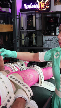 Latex Nurse Dominafire Sounding Tied up Slave