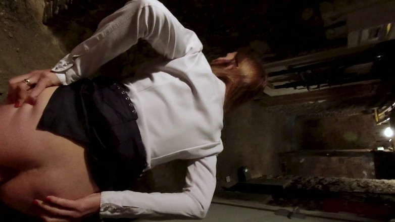 Rick Angel: Anal in a dirty cellar for french MILF Alice