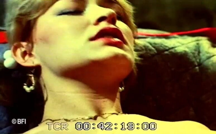 Vintage bedtime stories: Hot busty blonde fucks dick like no other.