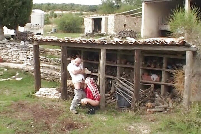 Filles Francaises: 迷人的法国在户外三人行中大战两根