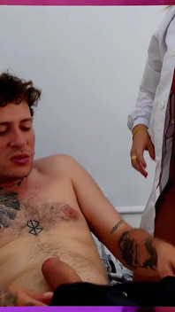 Gamer Boy Gets a Deepthroated Blowjob From His Nurse Who Came to Relieve Him
