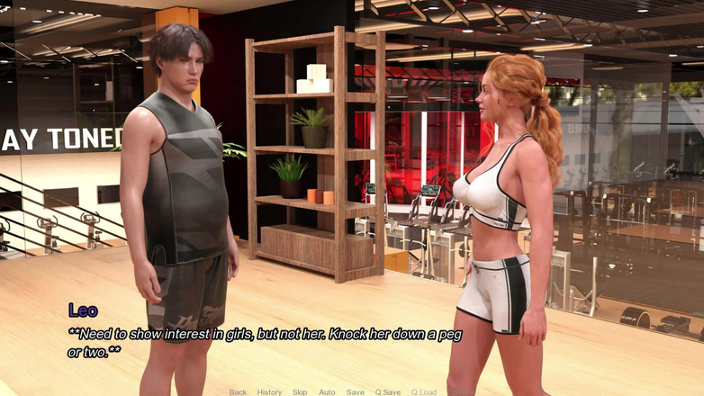 3D Cartoon Porn: 如何失去童贞4 - 莫妮卡试图勾引leo，但他逃脱了，因为他可以读懂她的心思