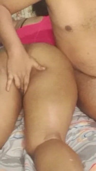 Massage with Cream on My Brunette Mother-in-law's Big Ass