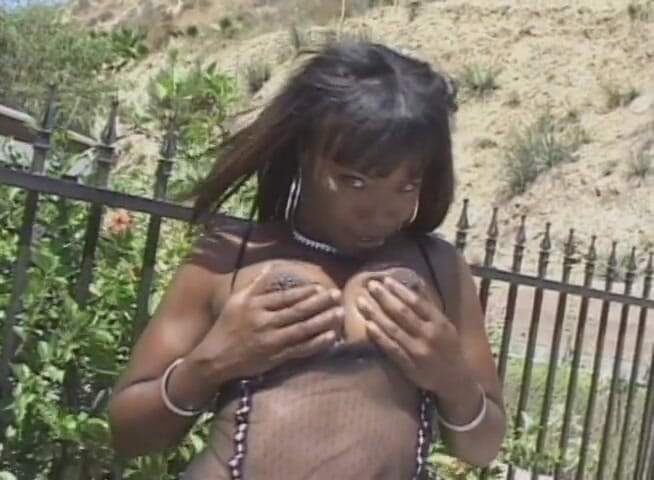Black Jass: Amazing ebony slut pussy licked and banged outdoors until her...