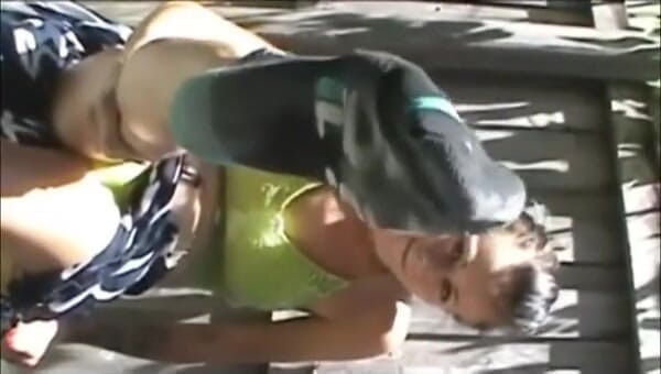 Foot Girls: Sock sniffing and mouth stuffing