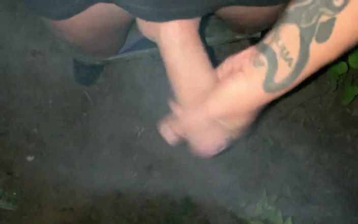 Idmir Sugary: Smoking Cigarette While Jerking and Cumming Outside