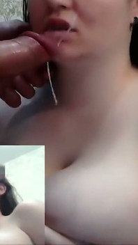 Homemade Cum in Mouth and Lips. Cumslut Opens Mouth Wider for Tasty Cum.