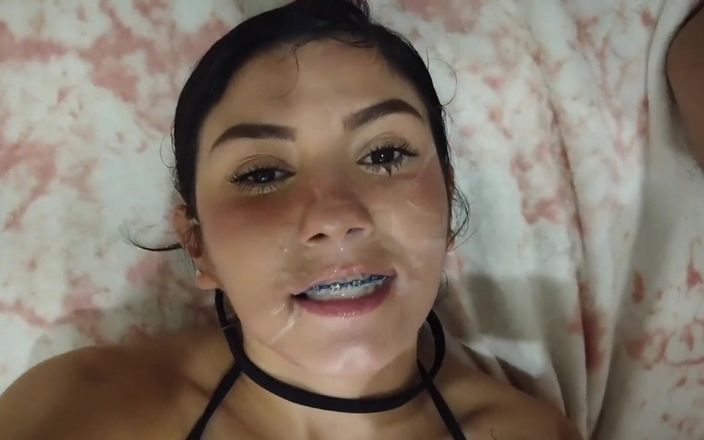 Alex Garcia Porn: Cumshot on My Stepsis Face and Mouth