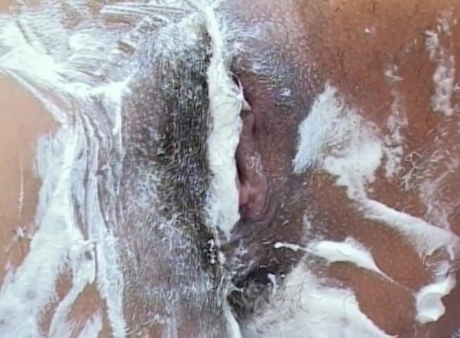 The Vintage Era: Pussy shaved ebony slut gives blowjob before passionate sex