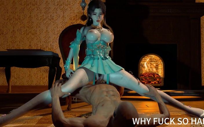 Why fuck so hard: 3D super sexy cosplay-model kreeg haar kontgaatje zo hard geneukt