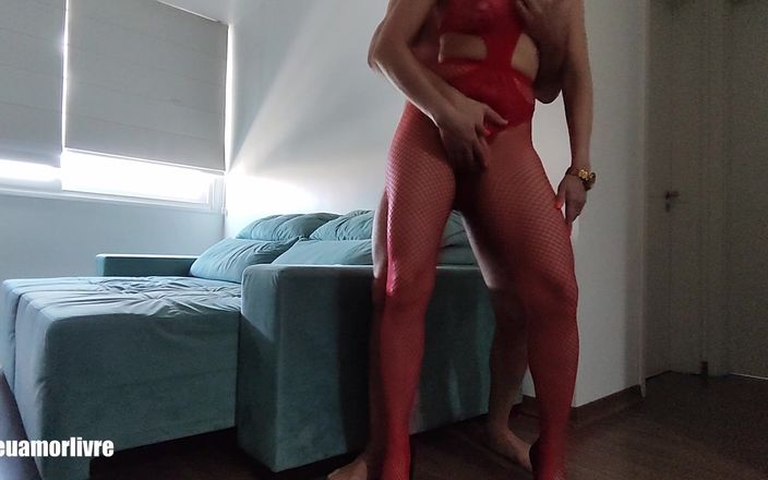 My free love: My Wife Larissa Hotwife Sensual In Red Lingerie