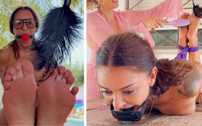 Latina Fetish: Сделка с щекоткой и связкой. Принцесса Lola Ball давится и давит пенисом Lola Lu строго связанная по рукам и ногам