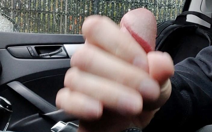 Big Daddy Dommmm: So much cum making my hand drip in the car
