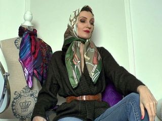 Lady Victoria Valente: Cashmere Jacket and Silk Scarves Styling