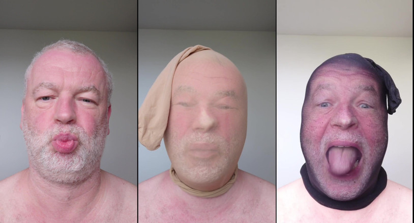 NylonFace: Collage Selfie Con Maschere Fatte Di Collant