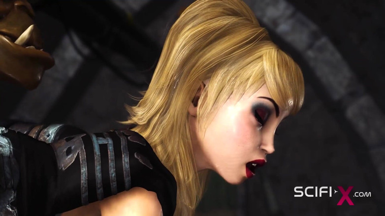 SciFi-X: Alien monster fucks hard a sexy hot blonde in the...
