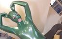 Gymrotic: Kathy Rose flexible in shiny Catsuit