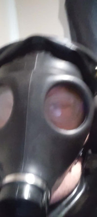 Gasmask Latex Tracksuit Cum