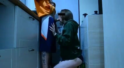 20th century of porn: Made a blowjob in the kitchen