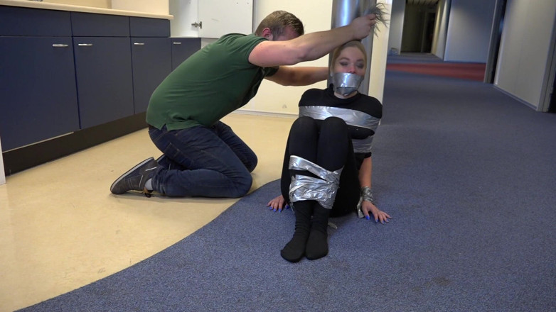 Restricting Ropes: Female crook caught and tickled