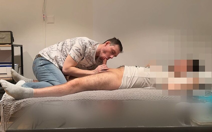 AntoGoesHunting: Young Hairy Straight Plumber Gets Sucked on the Couch Until...