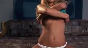 Cryptostudios: Sexy blonde with big tits makes handjob and uses dildo...