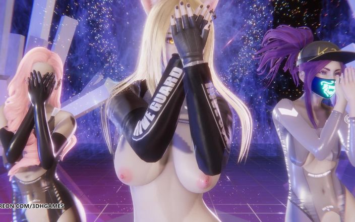 3D-Hentai Games: [mmd] (g)i-dle - queencard ahri akali seraphine seksi striptiz dansı league of...