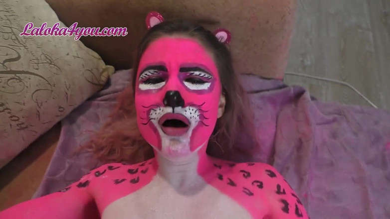 Laloka4you: Girl with bodypainting sensual sucking dick and fucking - cumshot