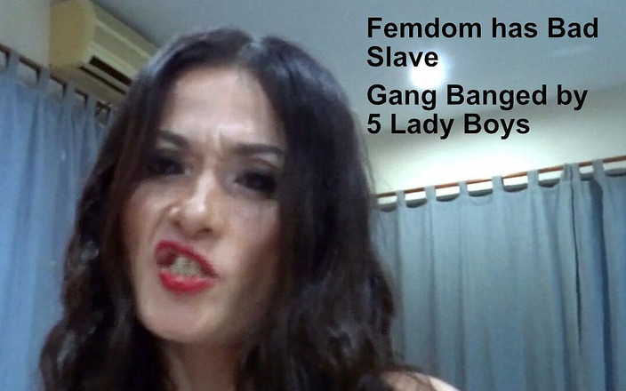 Asian Goddess TG: Фемдом має поганого раба, відтрахана 5 ледібойами