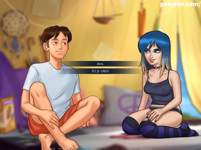Cartoon Universal: Summertime saga part 193 - jerking off 18 year old virgin (Czech sub)