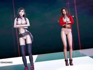 3D-Hentai Games: Berry good - Mellow Mellow, Tifa Lockhart Aerith, naked dance final...