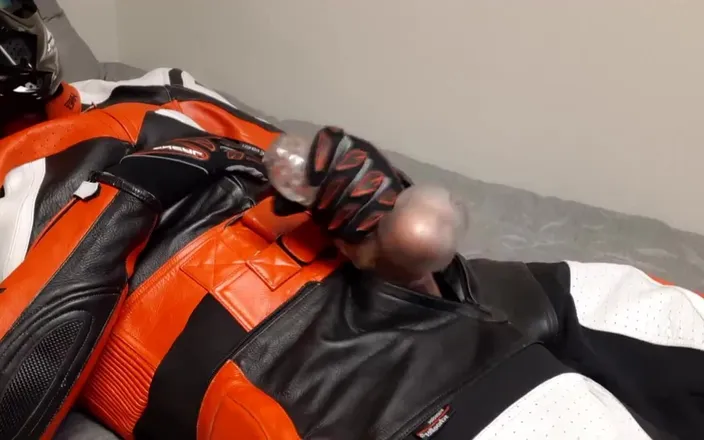 GearFX: Horny Leather Biker Cums with Sackjack