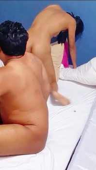 Stepmom and I Suck My Skinny Girlfriend's Pussy
