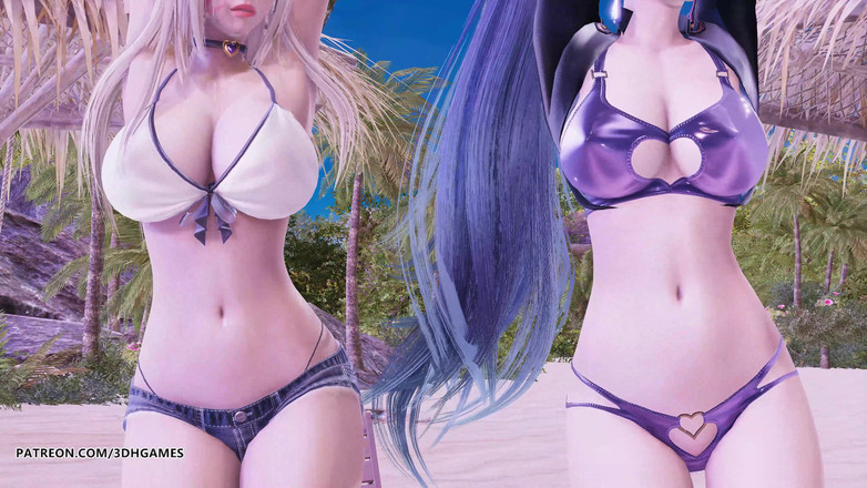 3D-Hentai Games: Geração da Garota - Holiday Ahri Kaisa dança striptease quente League...