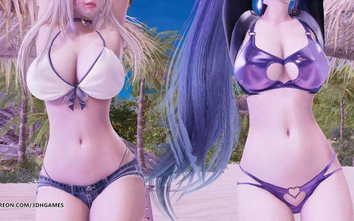 3D-Hentai Games: [MMD] Girl&amp;#039;s Generation - Holiday Ahri Kaisa hot striptease dance League...