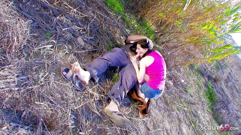 Full porn collection: Old farmer fucks skinny teen Pauline anal in his field...
