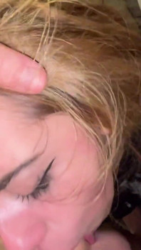 Toilet pee fun sloppy teen blowjob