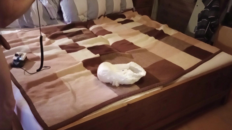 Mark Hannes: Masturbazione di una gobba a letto