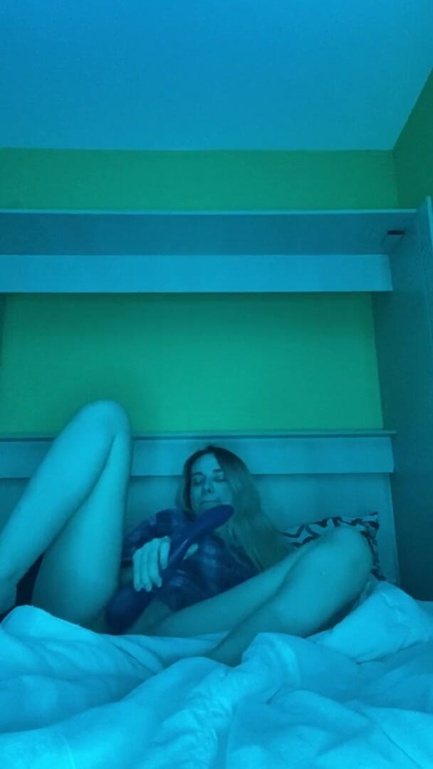 My bf cuckold: Morning masturbation alone at home with vibrator