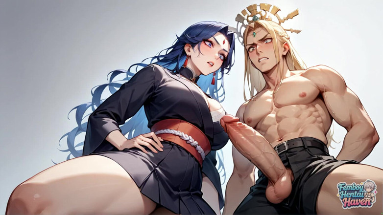Femboy Hentai Haven: فتى أنثوي أشقر ذهبي ببكيني أبيض ينزل على أربع على سرير أبيض ملطخ بمني كثيف - بورن إكس إكس إكس ساخن!