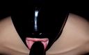 Hooded June: Sloopy Throat Training. Drooling Practice for Cock