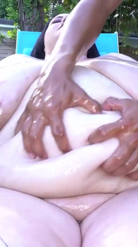 All Natural Busty BBW Peyton Thomas Fucks in Pool