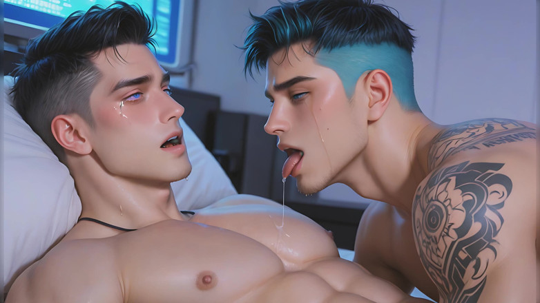 LustMen: Эта горячая сцена не дающего дойти до оргазма Yaoi с Ahegao потрясет тебя