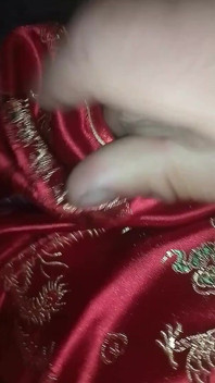 Lars Damberger Masturbating in a Red Asia Satin Cheongsam